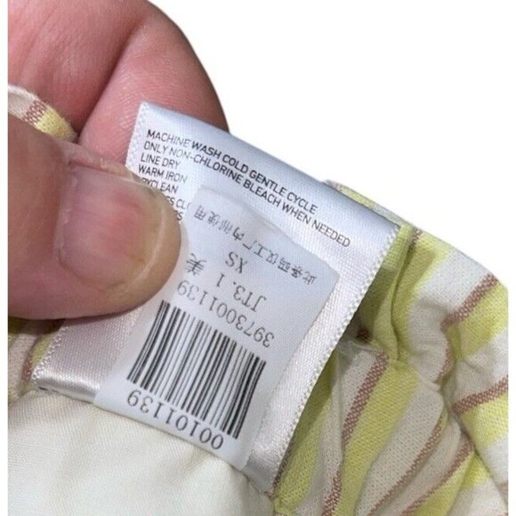 UNIQLO Women's Size XS Striped Cotton Linen Blend Shorts READ - Picture 9 of 9